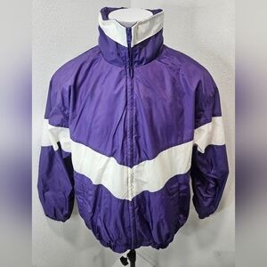 Vintage Acadia men's hooded windbreaker medium